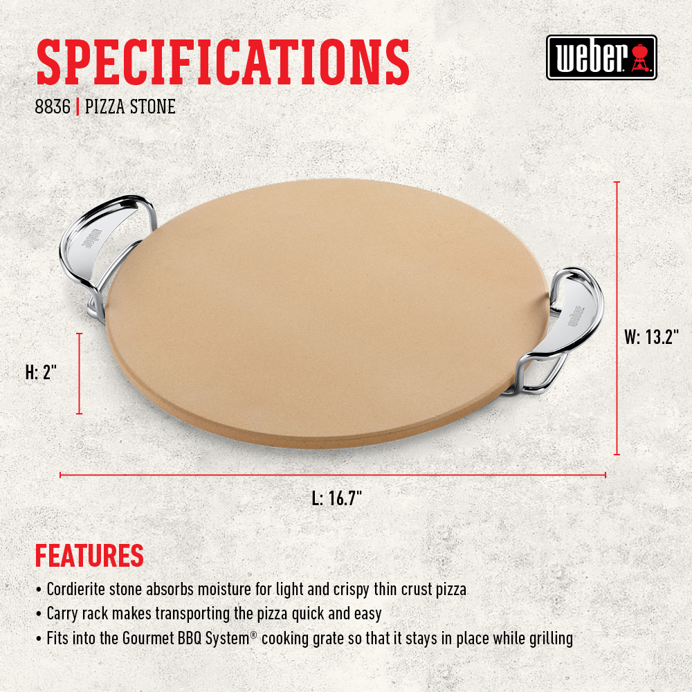 Weber Pizza Stone with Carry Rack - image 3 of 13