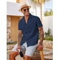 thumbnail image 6 of COOFANDY Men' Short Sleeve Casual Shirts Button Down Shirt Textured Beach Summer Wedding Shirt, 6 of 6