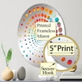 thumbnail image 3 of Designart "Geometric Prism Spectrum" Geometric Spiral Dot Round Wall Mirror - Oval Printed Decorative Mirror - Multiple Color Options, 3 of 5