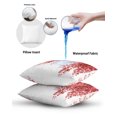 thumbnail image 6 of Waterproof Outdoor Throw Pillows with Inserts 18"x18", Red Eucalyptus Leaves Soft Decorative Pillowcases for Couch Bedroom, Spring Botanical Pillow Covers for Sofa Living Room, 6 of 8