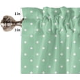 thumbnail image 5 of Kitchen Curtains 24 Inch Length, Texture of Polka Dot Farmhouse Curtains & Drapes, Simple Green with White Polka Dot Rod Pocket Window Curtains for Living Room/Bedroom/Bathroom, 27.5x24, 2 Panels, 5 of 5