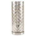 thumbnail image 7 of Lavish Home LED Uplight Table Lamp with Silver Mercury Finish and Embossed Trellis Pattern, 7 of 7