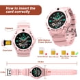thumbnail image 2 of PTHTECHUS S02 Smart Watch for Boys Girls Smartwatch for Kids with 4G SIM GPS Video Call Pedometer MP3 Flashlights Calculator Alarm Clock Children Holiday Gift Pink, 2 of 8