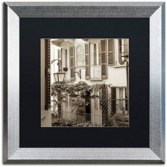 Trademark Fine Art "Bellagio I" Canvas Art by Alan Blaustein, Black Matte, Silver Frame