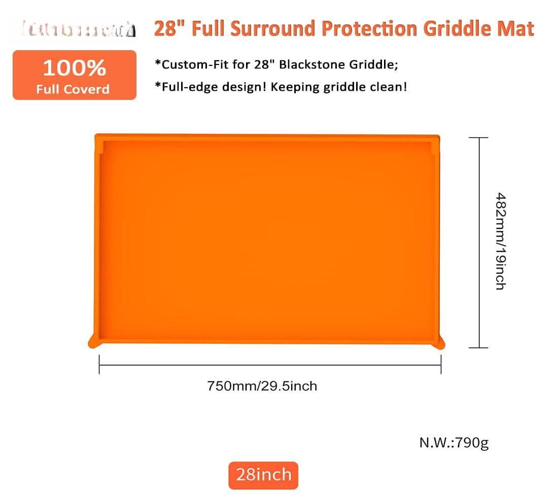 Full-edge 28" Silicone Griddle Cover  Compatible With Blackstone Food Grade Protect Your From Dirt & Rust All Year Round