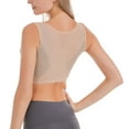 thumbnail image 6 of AJGRHE Women Seamless Wirefree Bra X-Shaped Back Support Bra for Posture Correction and Lifting Front Closure Design L A, 6 of 7