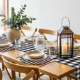 thumbnail image 6 of Black White Plaid Round 13 Inch Placemats Set of 6, Modern Simple Buffalo Check Gingham HeatResistant Non Slip Place Mats for Dining Table, Wipeable Braided Kitchen Table Mats for Housewarming, 6 of 9