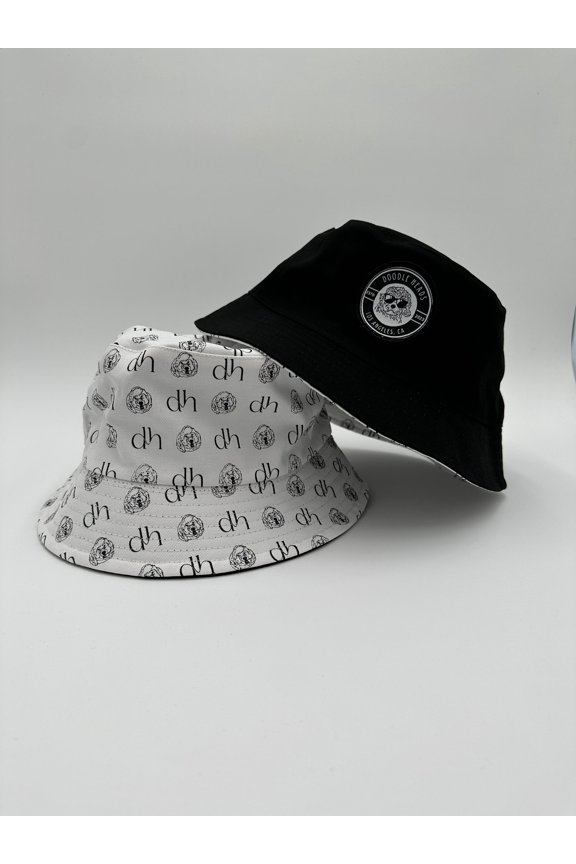 Reversible Bucket Hat, Black & White, with UV Protection, Unisex