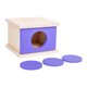 thumbnail image 1 of Caja de madera para objetos de permanencia, entrenamiento de coordinación, color, juguete cognitivo, color para niños púrpura, 1 of 9