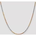 thumbnail image 2 of 14K Tri-Color 2.5mm D/C Rope Chain (20 X 2.5) Made In Peru 018tc-20, 2 of 5