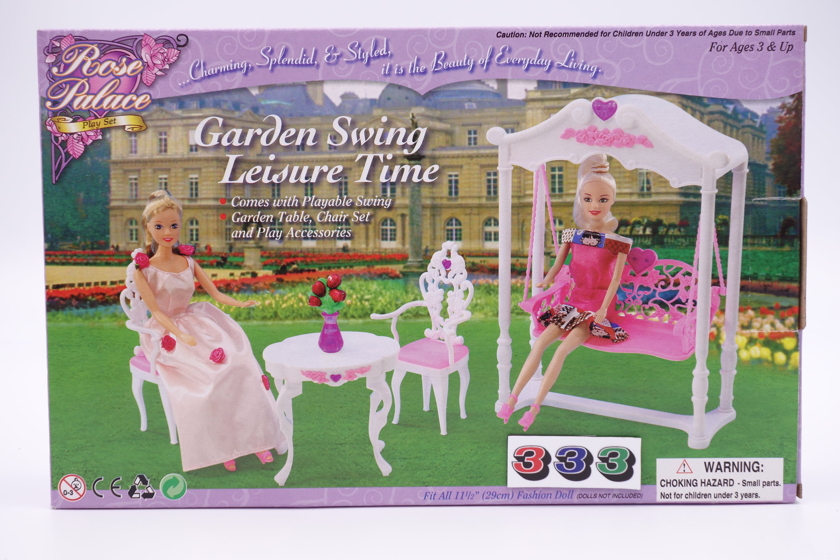 Garden Swing Leisure Time for Barbie dolls and dollhouse furniture