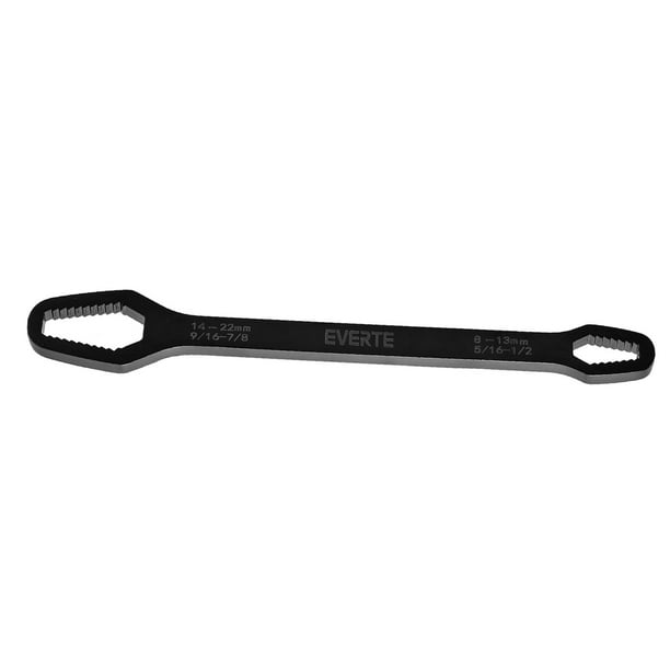 Multi Purpose Adjustable Wrench Self Tightening Double End Spanner for Auto Motorcycle Maintenance Repairing Tool 8 22mm Black