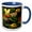 Blue/White, variant on 3drose, Food Healthy Eating Fruits Vegetables Nuts, 11oz Magic Transforming Mug