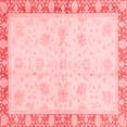thumbnail image 1 of Ahgly Company Machine Washable Indoor Square Abstract Red Modern Area Rugs, 6' Square, 1 of 4