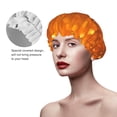 thumbnail image 4 of Disketp Golden Giltter Shower Caps,Reusable Shower Cap For Women, Double Layer Waterproof Hair Cap, Large Size For All Hair Lengths,For Girls Spa Home Salon Use, 4 of 9