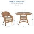 thumbnail image 4 of Jeco 5 Piece Wicker Patio Dining Set in Honey and Tan, 4 of 10