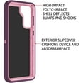 thumbnail image 4 of Petocase for Samsung Galaxy S21 5G Case,Shockproof Dust/Drop Proof 3-Layer Protection [Without Screen Protector] Rugged Heavy Duty Durable Cover Case,Purple/Pink, 4 of 6