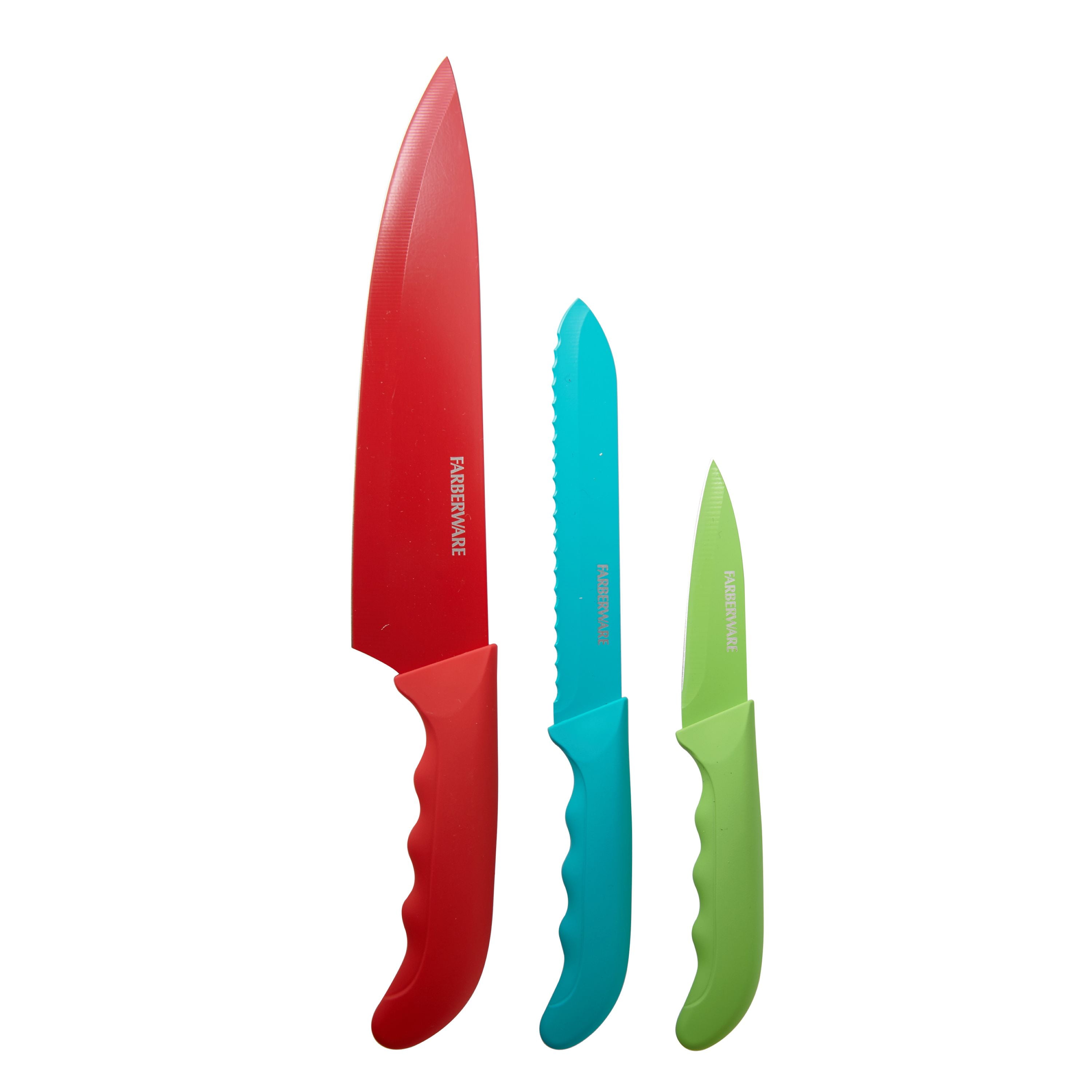 Farberware Colourworks 3 Piece Comort Grip Chef Knife Set