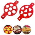 thumbnail image 1 of Moule à pancakes, Mini Moule à pancakes, 2 pack Mise à Niveau 14 Cavités Moule Rond en Silicone Antiadhésif, Moule à pancakes en Forme d'Œufs en Silicone, 1 of 6