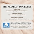 thumbnail image 2 of Great Bay Home Luxury 100% Cotton Ribbed Texture 4-Pack Bath Towel Set, Pink Sand, 2 of 6