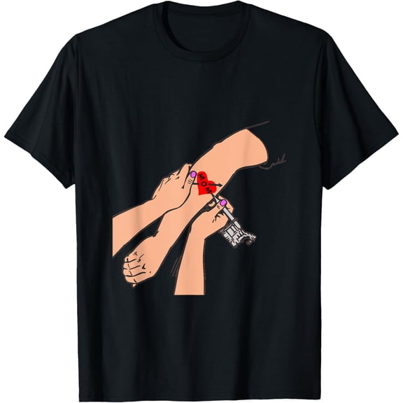 Getting a Tattoo T-Shirt men and women can wear, black, white, gifts