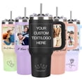 thumbnail image 1 of Vaso Pozetazas de acero inoxidable de 1,2 L con mango y pajita, 1 of 8