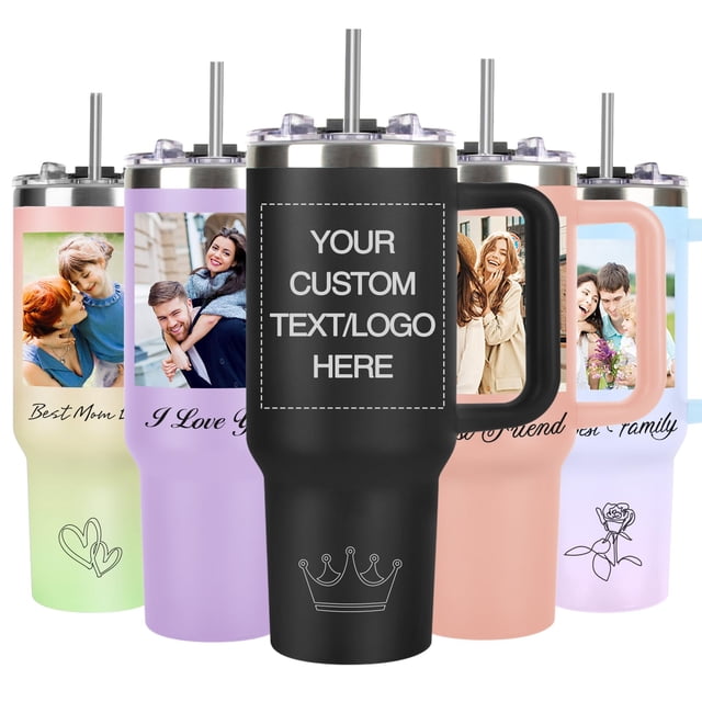 Vaso Pozetazas de acero inoxidable de 1,2 L con mango y pajita