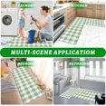 thumbnail image 4 of Easter Kitchen Rugs and Mats 2 Pieces Sage Green Buffalo Plaid Runner Rug Sets Check Soft Comfort Standing Kitchen Mats for Floor Absorbent Area Rugs Carpet Farmhouse Cushioned Doormat Home Decor, 4 of 6
