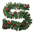 thumbnail image 2 of Zawou 270cm Artificial Green Christmas Vines Garland with Pine Cones and Red Berries, Non-Lit Indoor and Outdoor Holiday Decoration, 2 of 6
