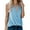 Sky Blue, variant on Babysbule Womens Tops, Fashion Woman Causal V-Neck Solid Blouse Sleeveless T-Shirt Summer Tops