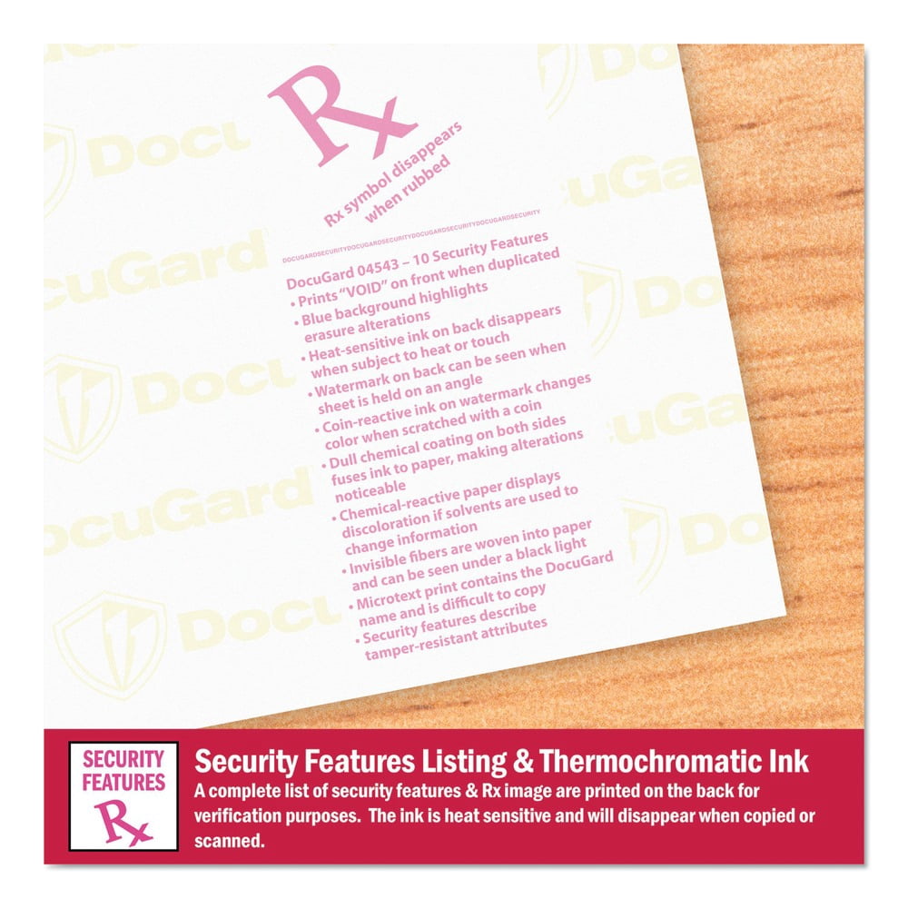 DocuGard 04543 8.5 in. x 11 in. Medical Security Papers - Blue (500/Ream)