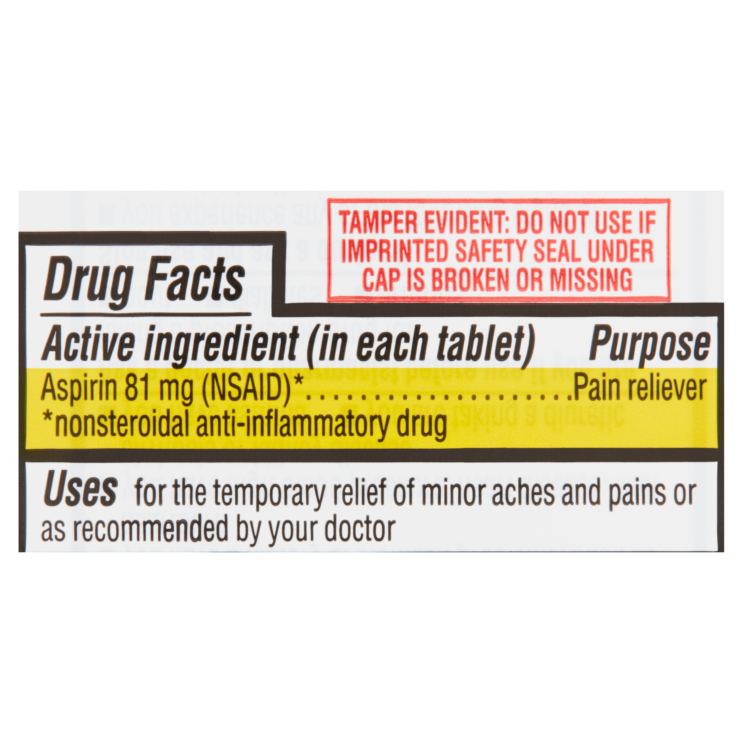 Tabletas recubiertas de aspirina en dosis baja Equate para alivio del dolor, 81 mg, 300 unidades, comparar con ingrediente activo de aspirina en dosis baja de Bayer 2