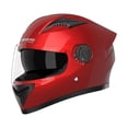 thumbnail image 1 of Casco para motocicleta, resistente al desgaste, antivaho, doble visera, abatible hacia arriba, para calle Rojo kusrkot Cascos Integrales, 1 of 8