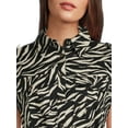 thumbnail image 2 of Time and Tru Women's and Women's Plus Short Sleeve Utility Shirt Dress, Sizes XS-4X, 2 of 7