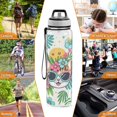 thumbnail image 7 of Happy Cats Faces Flowers Sunglasses Sports Water Bottle Portable Travel Mug 32oz BPA Free Leak Proof Straw Transparent Tritan for Gym Yoga Cycling Camping, 7 of 7