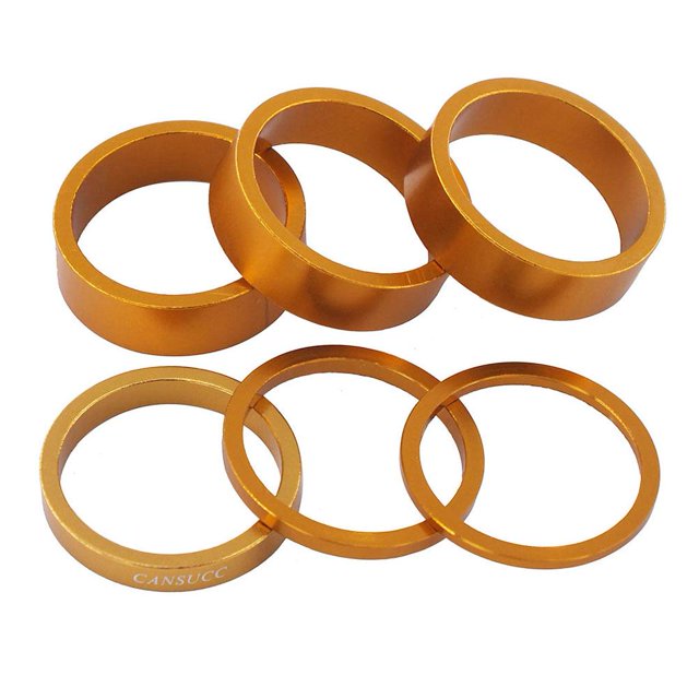 Accesorios para bicicletas Espaciadores de auriculares CANSUCC MTB bicicleta horquilla delantera arandelas junta oro 6 uds Barbie Nuevos Originales
