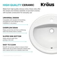 thumbnail image 3 of Kraus Kct-100 Elavo 20-1/2" Oval Vitreous China Drop In Bathroom Sink - White, 3 of 7