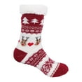 thumbnail image 3 of XIYNBAOK 2 Pairs Christmas Fuzzy Slipper Socks Holiday Slipper Socks for Women Men Anti-Skid Winter Soft Fleece Lined Indoor Home Floor Wear Christmas Socks Winter Party Gifts, 3 of 3