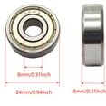 thumbnail image 2 of 10 Pcs Roulements de Précision 628-ZZ pour Skateboard, Roulements à Roulettes, 8x24x8mm 628-ZZ, 2 of 4