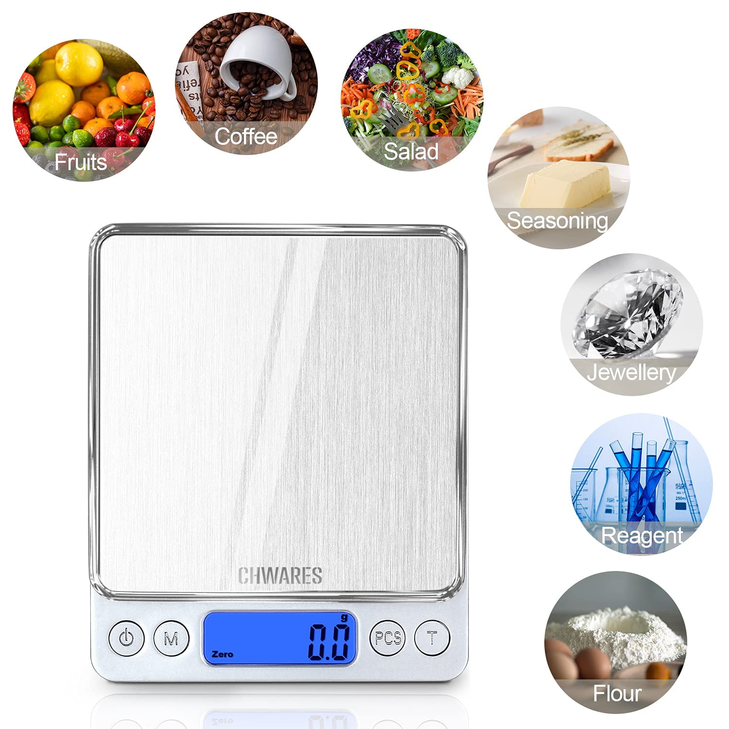 Wholesale Rechargeable kitchen electronic scale stainless steel plate  electronic scale pocket scale From m.