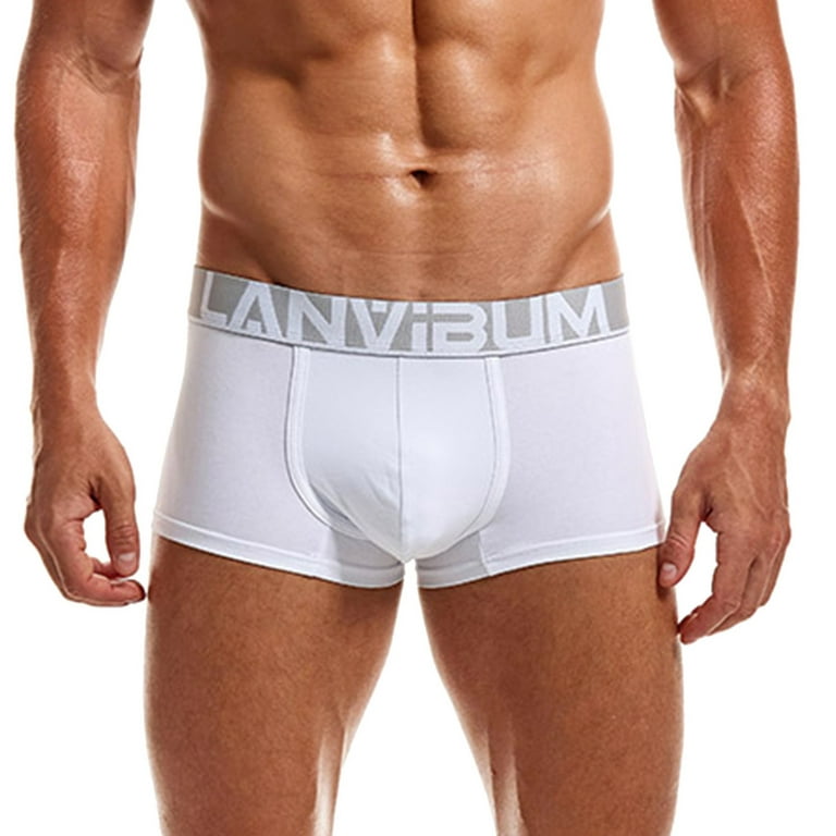adviicd Cotton Underwear For Men Men Pants Jeans Men's Underwear Mesh  Breathable Boxer Briefs Low Rise Cool Boxers White M 