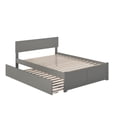thumbnail image 3 of Orlando Full Wood Platform Bed with Footboard and Full Trundle in Grey, 3 of 20