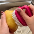 thumbnail image 6 of Vegetable Scrubber Brush, Fruit and Vegetable Cleaning Brush, Veggie Brush with Stiff Bristles, Potato Scrubber Brush, Silicone Fruit Vegetable Cleaner, Produce Wash Brush, Kitchen Veggie Wash Brush, 6 of 7