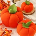 thumbnail image 4 of Vivcore Plush Velvet Pumpkin Decor For Fall Soft Fleece Pumpkin Ornament For Thanksgiving Halloween Table Centerpiece Mantel Shelf Farmhouse Autumn Home Decoration, 4 of 9