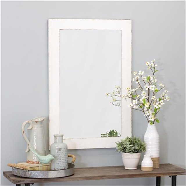 Morris Miroir Mural, Blanc - 36 x 24 Po.