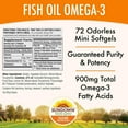 Sundown Naturals Odorless EPA, DHA Omega3 Fish Oil Softgels, 1290 Mg