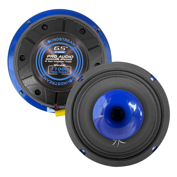 Par Bocinas 6.5 Pro Audio Soundstream Spm.654c Medio Rango Con Driver Compresión 1100w Max 225w Rms 4 Ohm