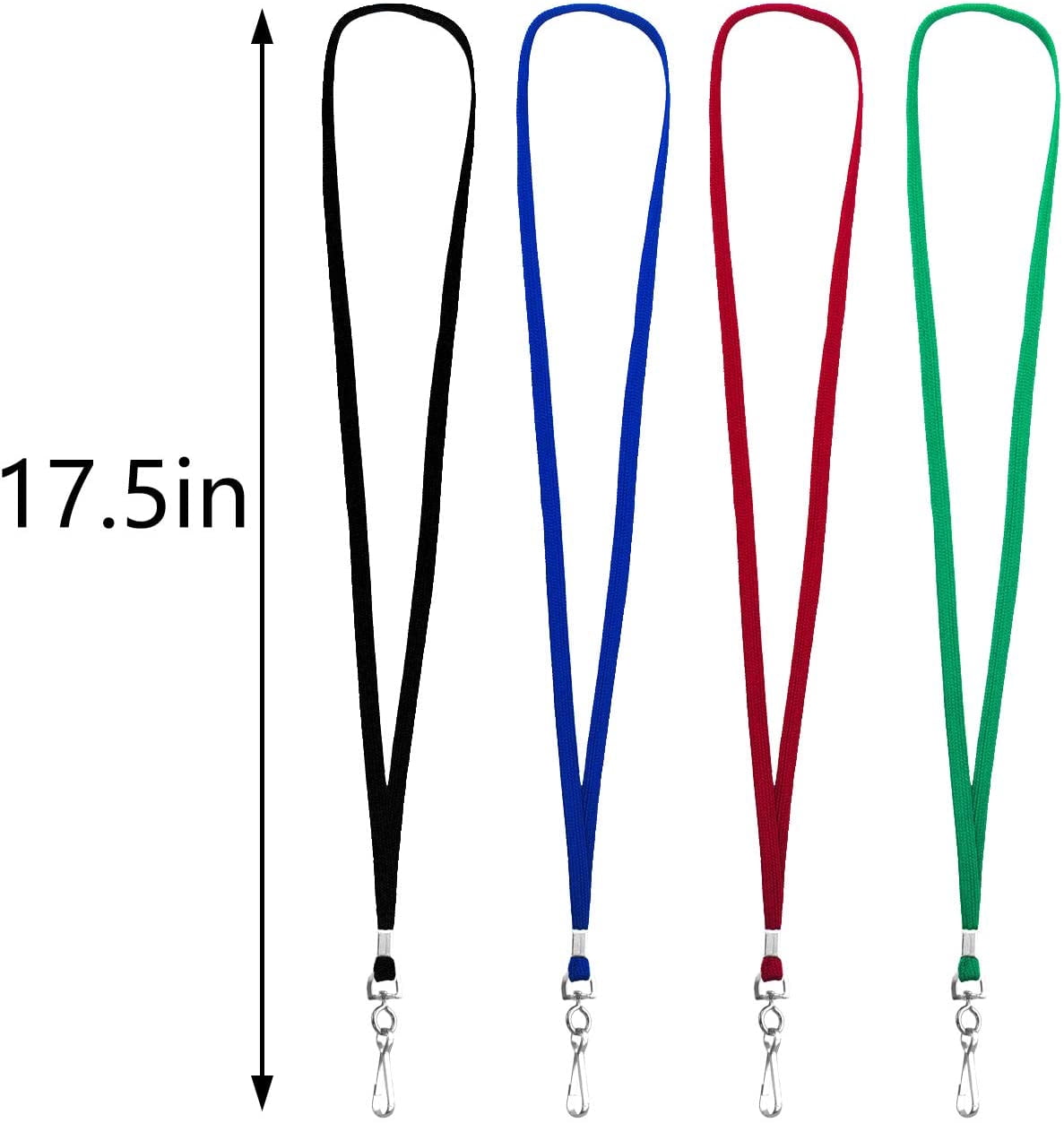 Lanyards 100 Pack Red with Swivel Hook Clips for ID Name Badge Holder