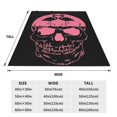thumbnail image 4 of Manta de microfibra ultra suave con estampado 3D de calavera de flamenco rosa para el cáncer de mama, para todas las estaciones, para sofá, cama cálida, 4 of 5