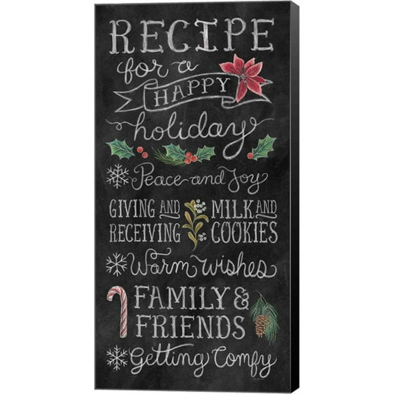 Great Art Now Christmas Chalk IX by Mary Urban, Canvas Wall Art, 14W x 28H